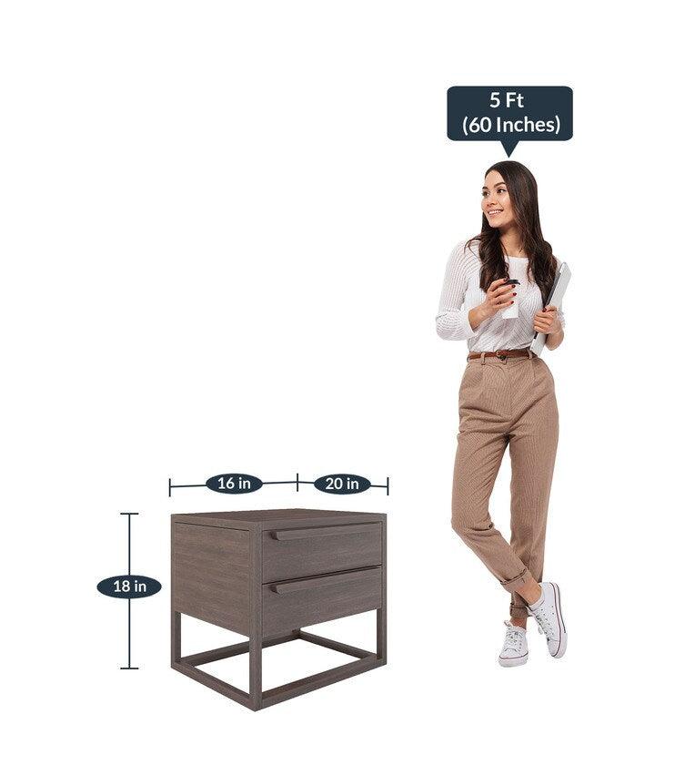 York Night Table in Brown Colour - Ouch Cart