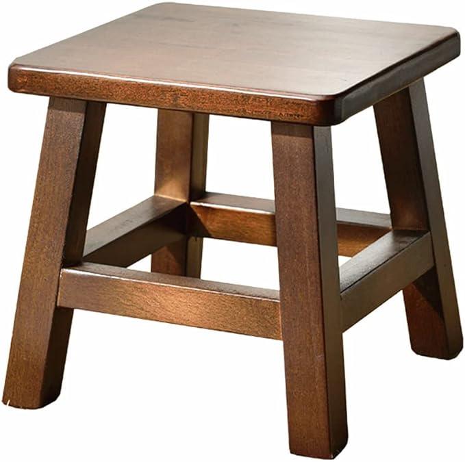 Stool Small 10 Inch Square Foot Stool Plant Stand Detachable 4 Legs Vanity Stool Bench Brown Squarestool-brown262626 10 x 10 x 10 inch - Ouch Cart