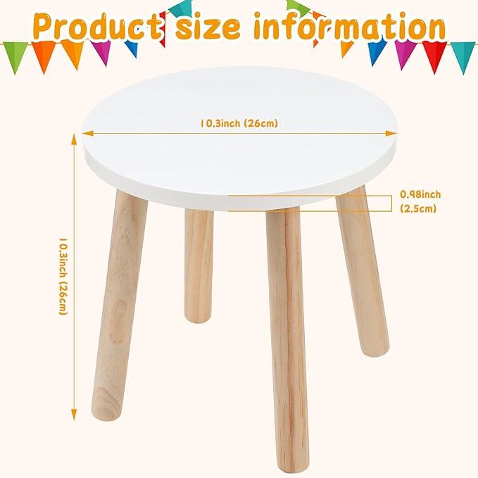 Wooden Step Stool Fit with Sensory Table Sturdy Sitting Stool with Assembled Four Legged for Home Rooms Kitchen Office Safety Kitchen Step Stools - Ouch Cart