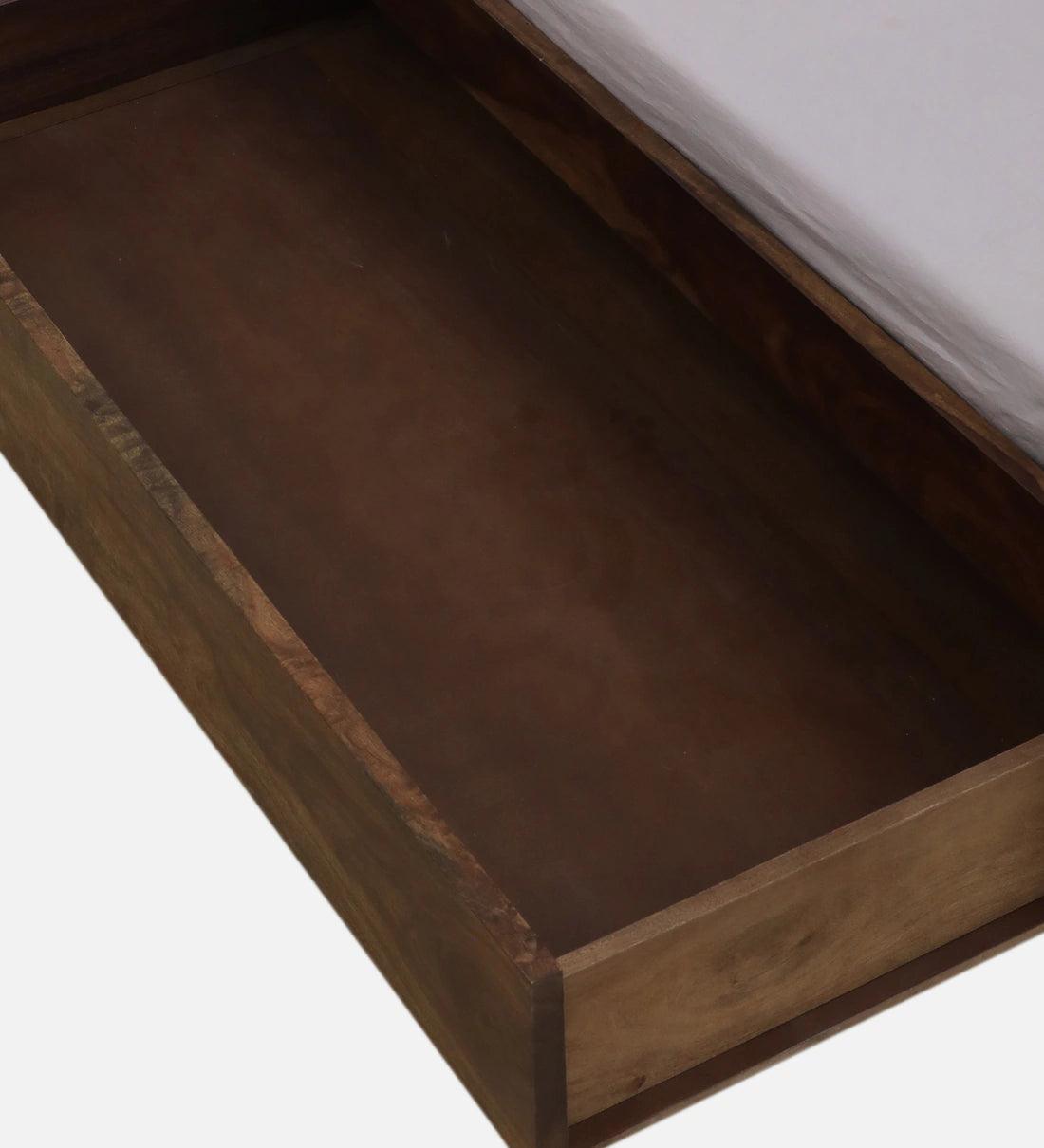 Sheesham Wood King Size Bed In Provincial Teak Finish With Drawer Storage - Ouch Cart