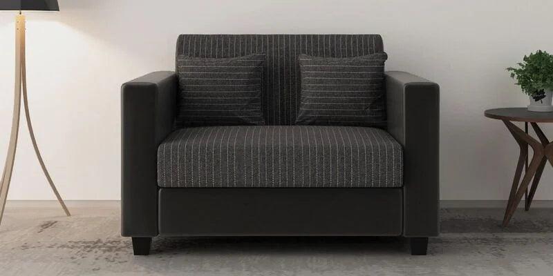 Fabric 2 Seater Sofa In Lama Black Colour - Ouch Cart