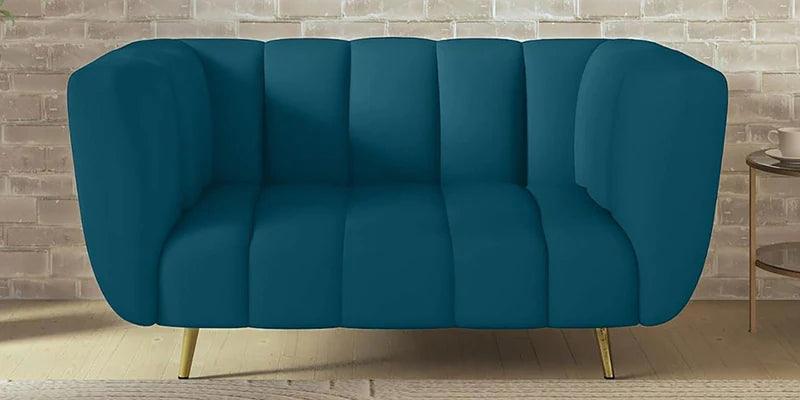 Fabric 2 Seater Sofa in Peacock Blue Colour - Ouch Cart