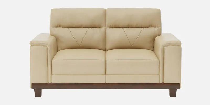Leather 2 Seater Sofa in Beige Colour - Ouch Cart