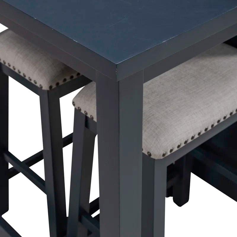 Counter Height Dining Set w/ Upholstered Seats - Ouch Cart