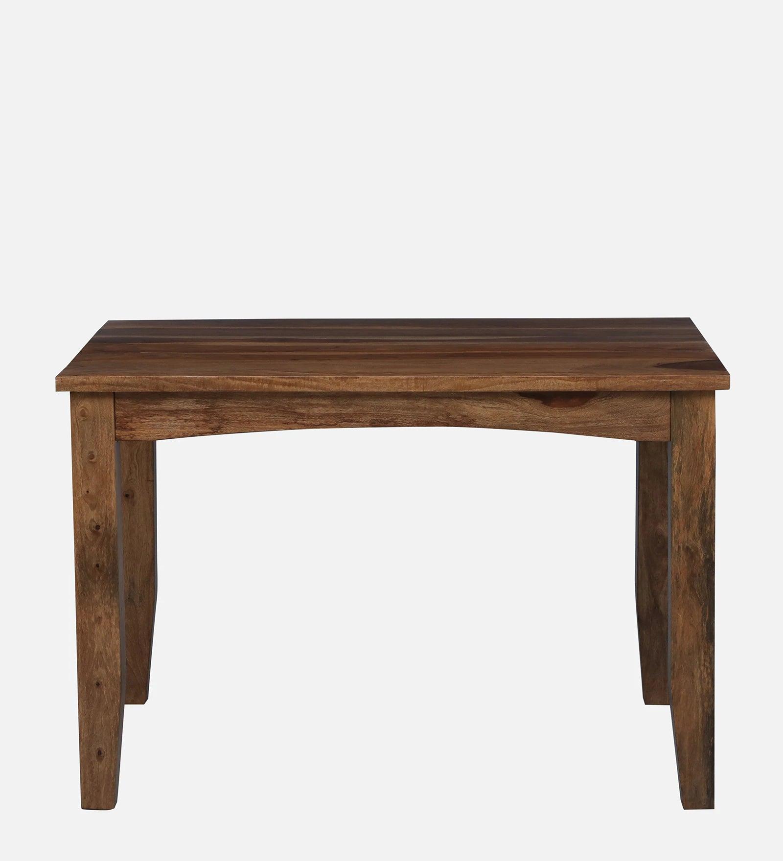 Sheesham Wood 4 Seater Dining Set in Scratch Resistant Rustic Teak Finish - Ouch Cart