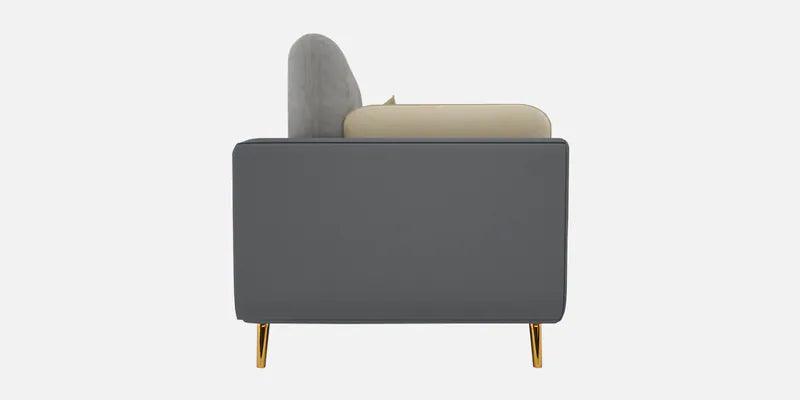 Velvet 2 Seater Sofa in Grey & Beige Colour - Ouch Cart