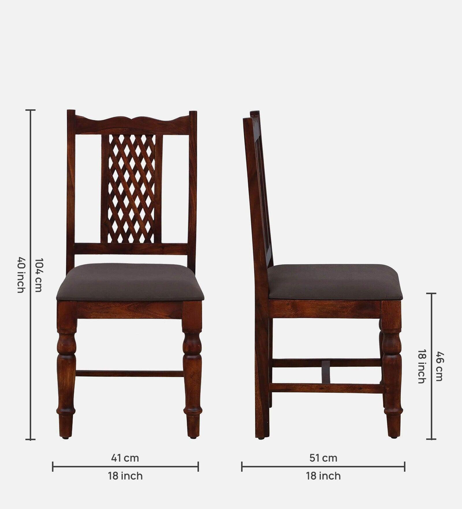 Sheesham Wood 4 Seater Dining Set In Scratch Resistant Honey Oak Finish - Ouch Cart