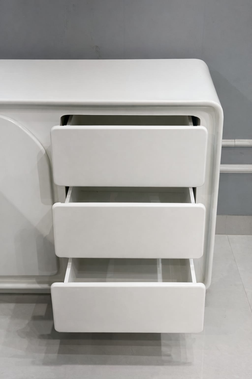 Aoi White L-Shape Executive Desk Large Home Office Desk Storage Drawers & Cabinet Left Hand OUCH CART