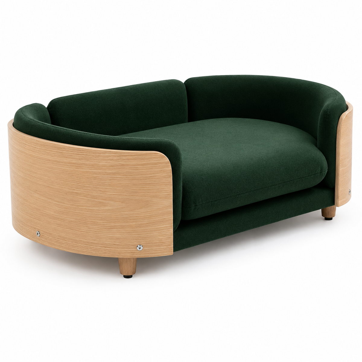 Modern Luxury Wooden Dog Sofa Bed with Soft Cushion | Premium Pet Couch for Medium & Large Dogs OUCH CART