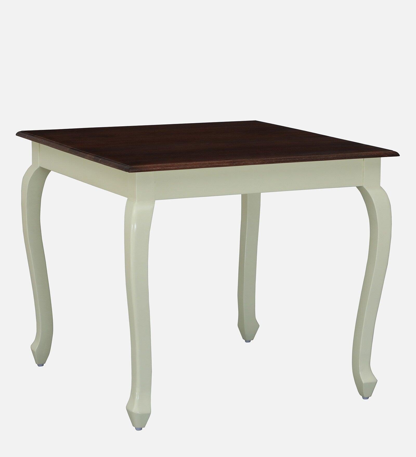 Solid Wood 4 Seater Dining Set In Tulip Finish - Ouch Cart