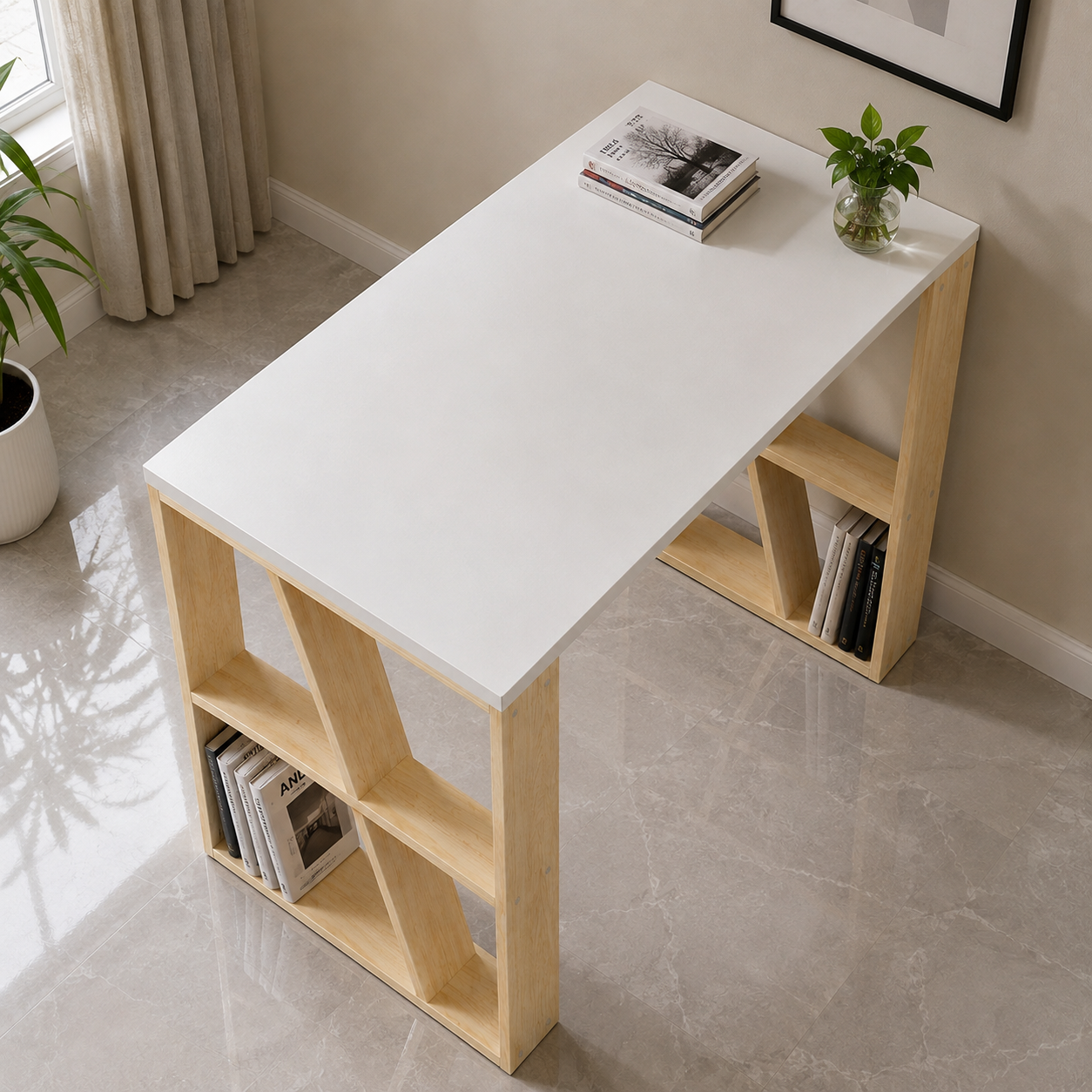 Wooden Study Table for Home Office & Workspace