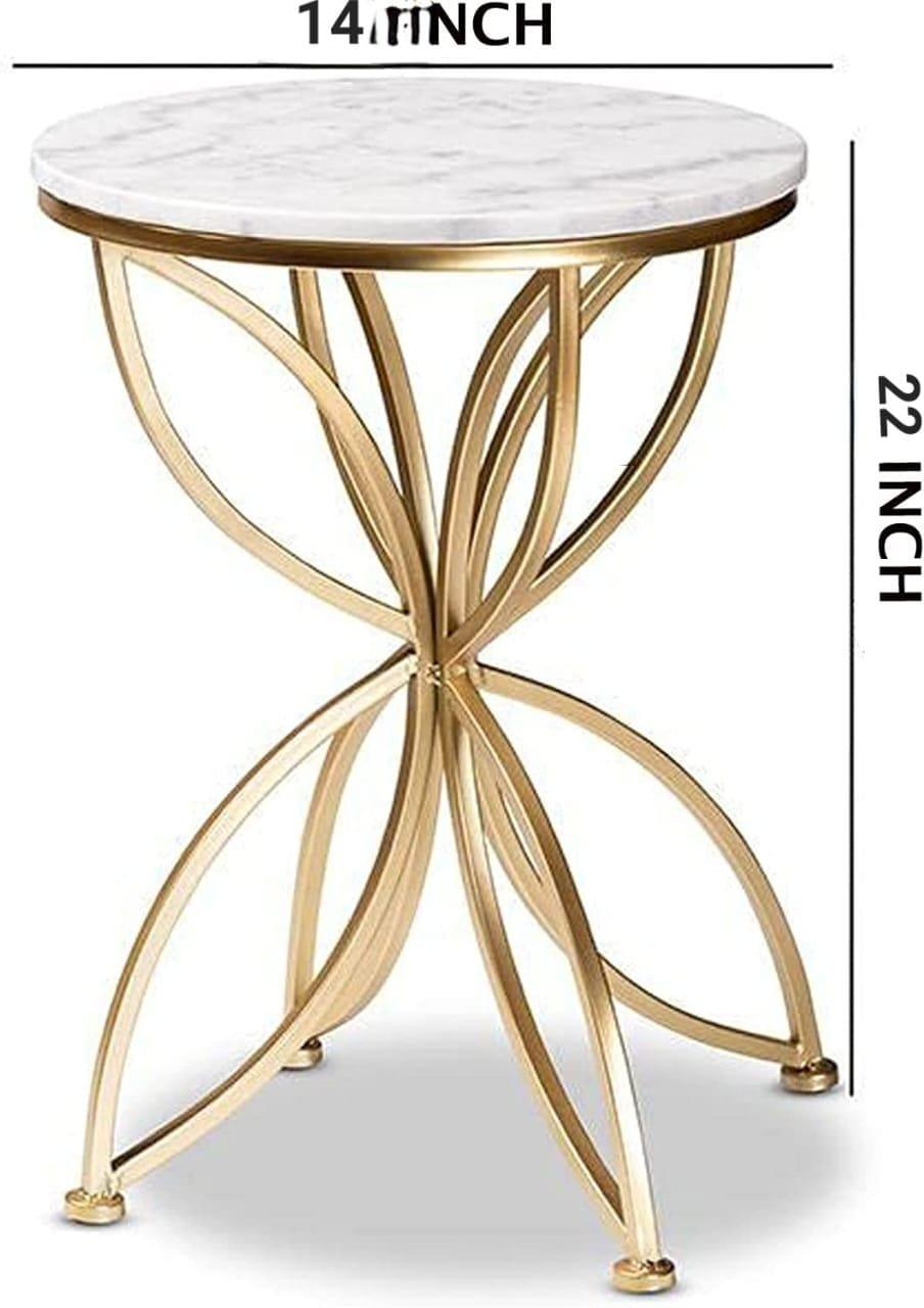 Jett Golden Flower Sofa Side Table - Ouch Cart