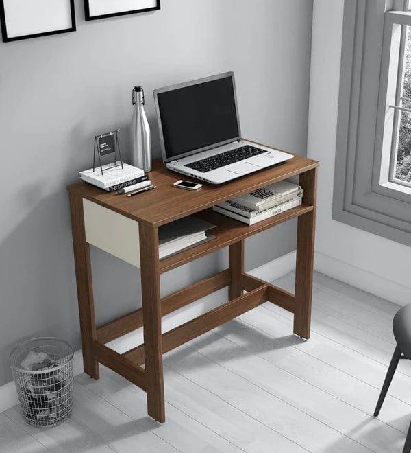 Simon Study Table in Frosty White Colour - Ouch Cart