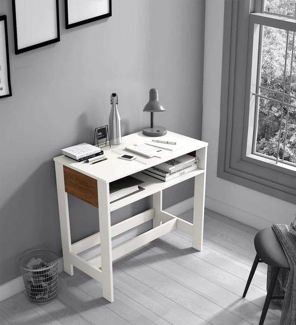 Simon Study Table in Frosty White Colour - Ouch Cart