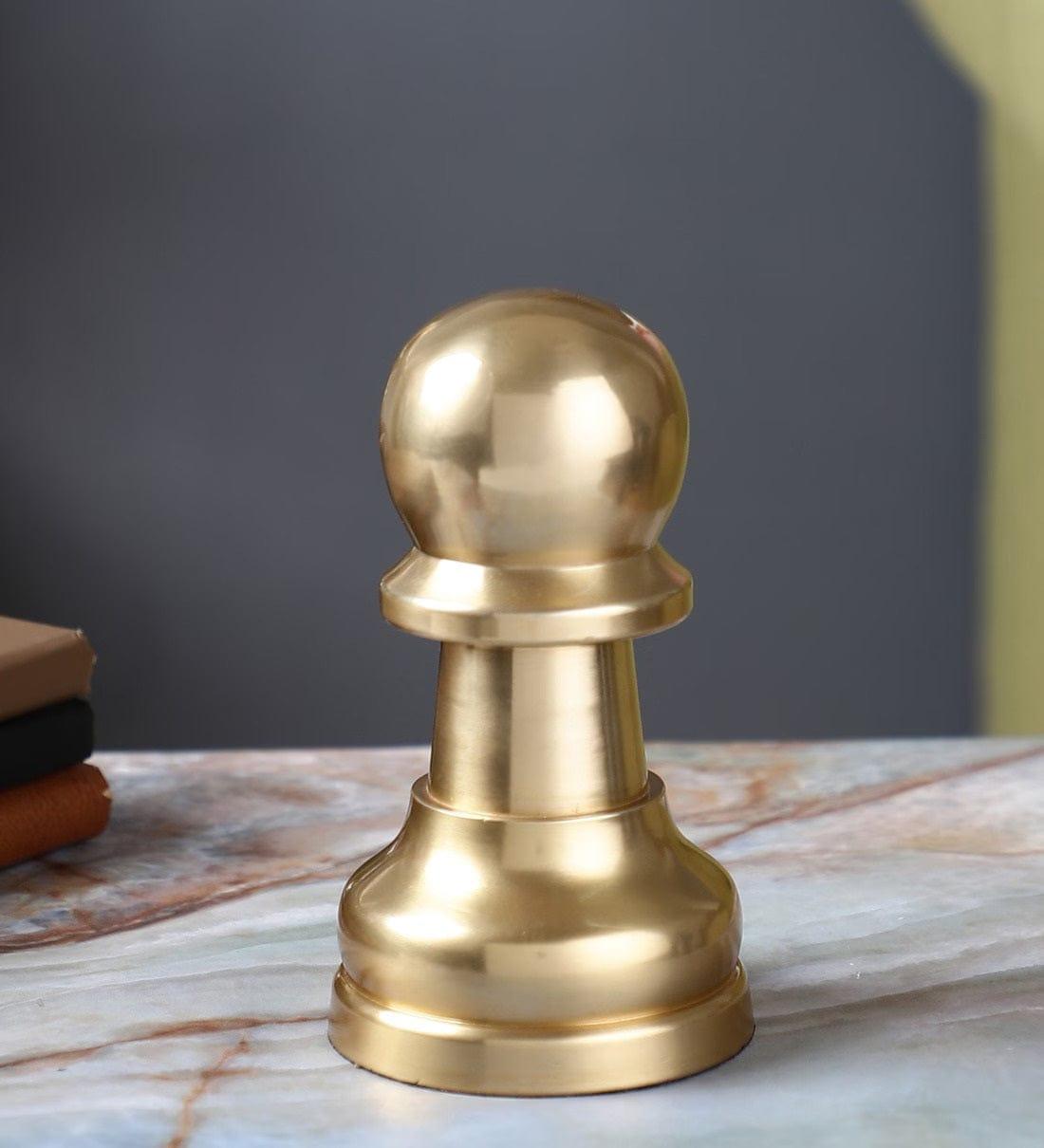 Chess Pawn Gold Showpiece, - Ouch Cart