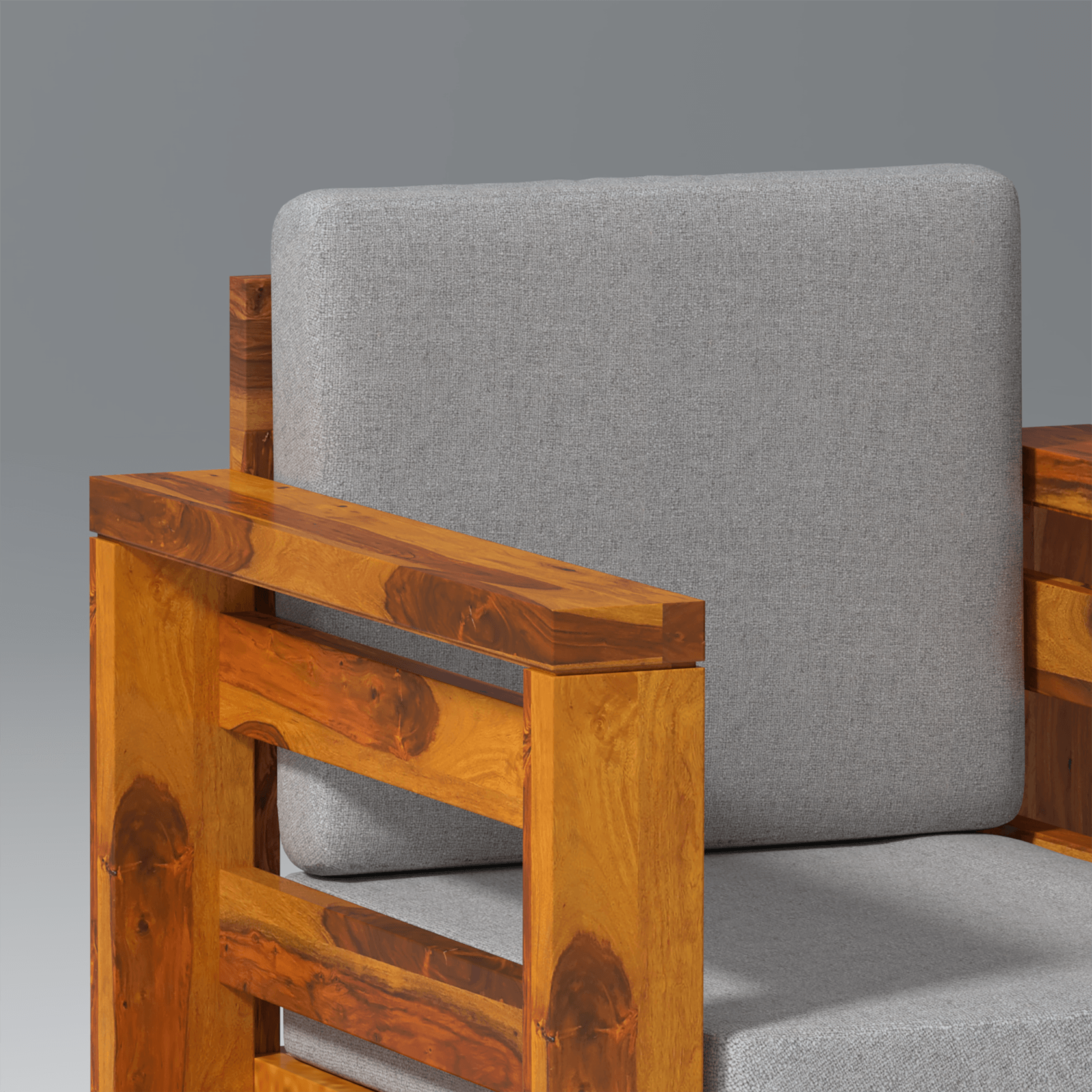 Eirini Elegance Sheesham Wood sofa In Light Honey Color - Ouch Cart