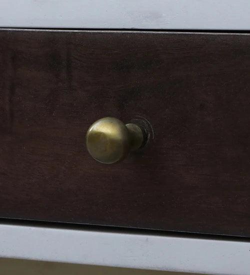 Daniela Study Table In Walnut & White Finish - Ouch Cart