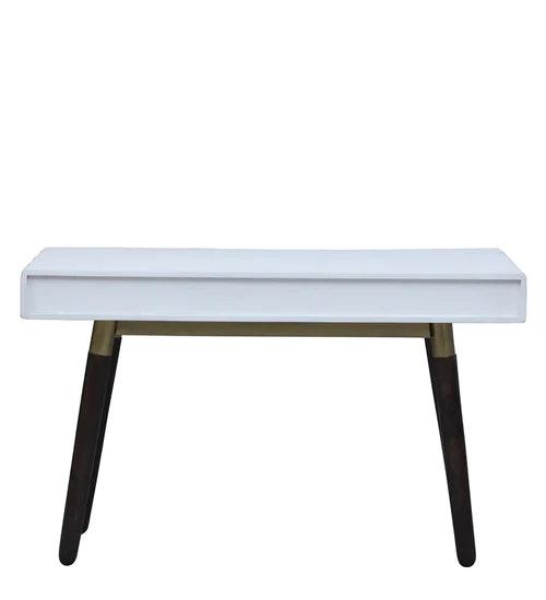 Daniela Study Table In Walnut & White Finish - Ouch Cart