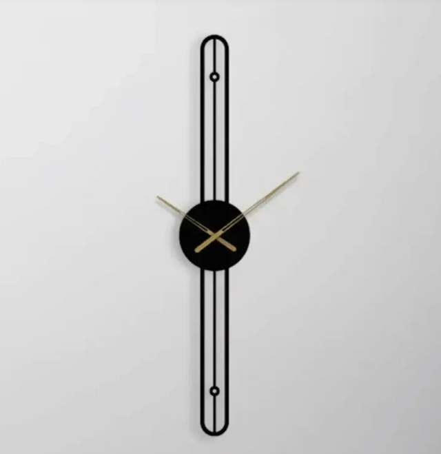line and capsule black wallclock N.R.HOMESDECOR