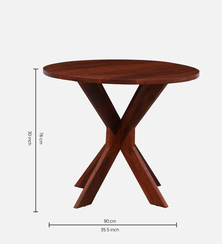 Sheesham Wood 4 Seater Dining Set In Honey Oak Finish - Ouch Cart