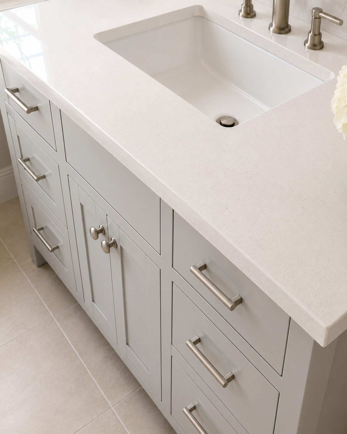 Ouch Cart Modern White Bathroom Vanity Cabinet OUCH CART