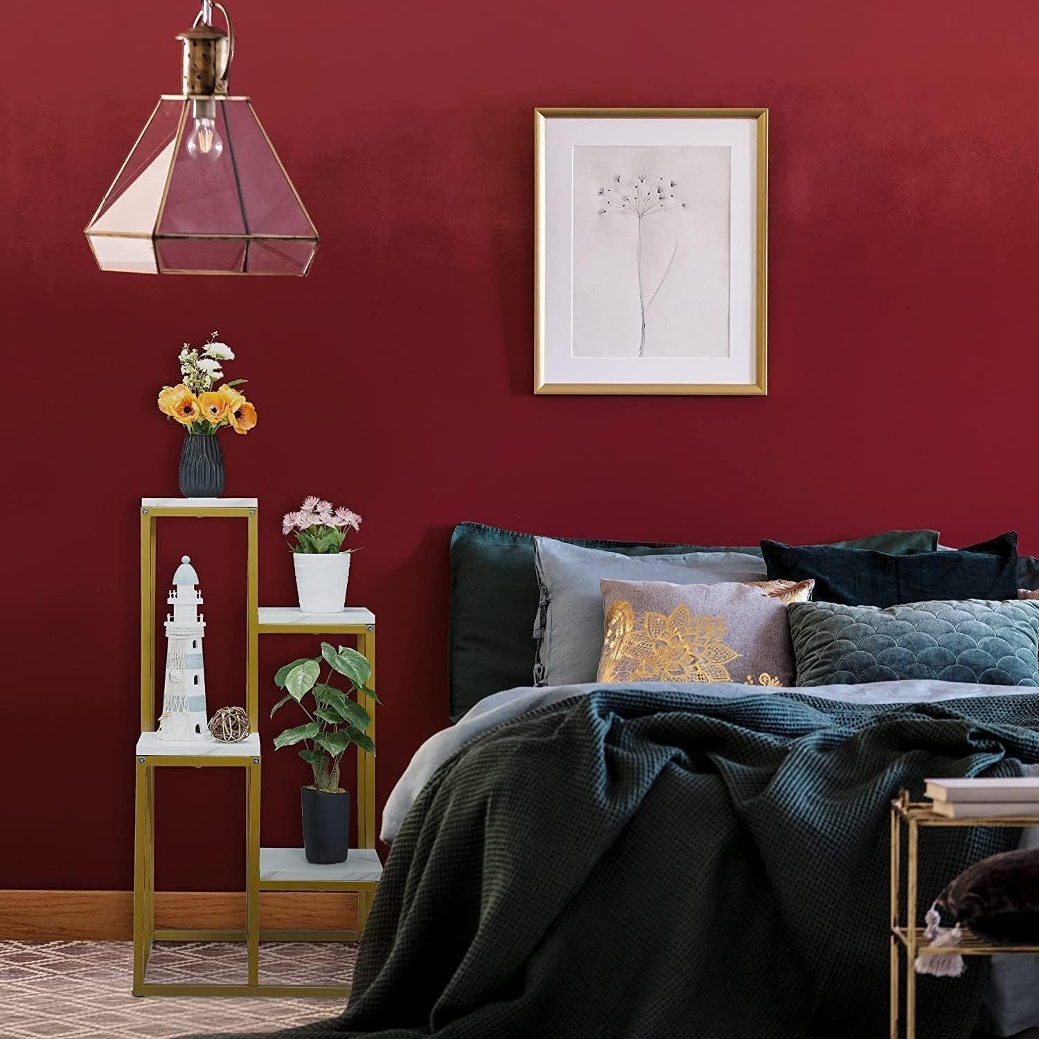 4- Tier Square Pot Stand for Living Room - Ouch Cart