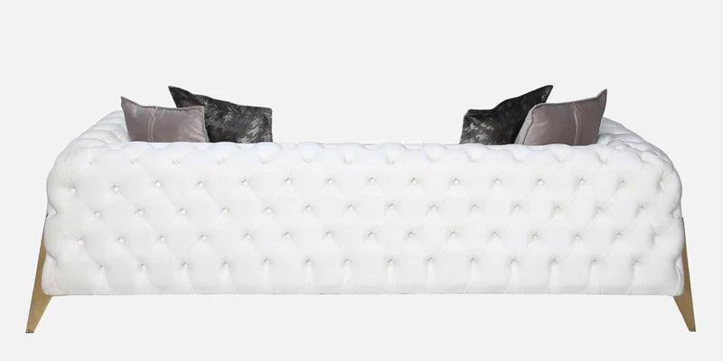 Fabric 3 Seater Sofa in White Colour - Ouch Cart