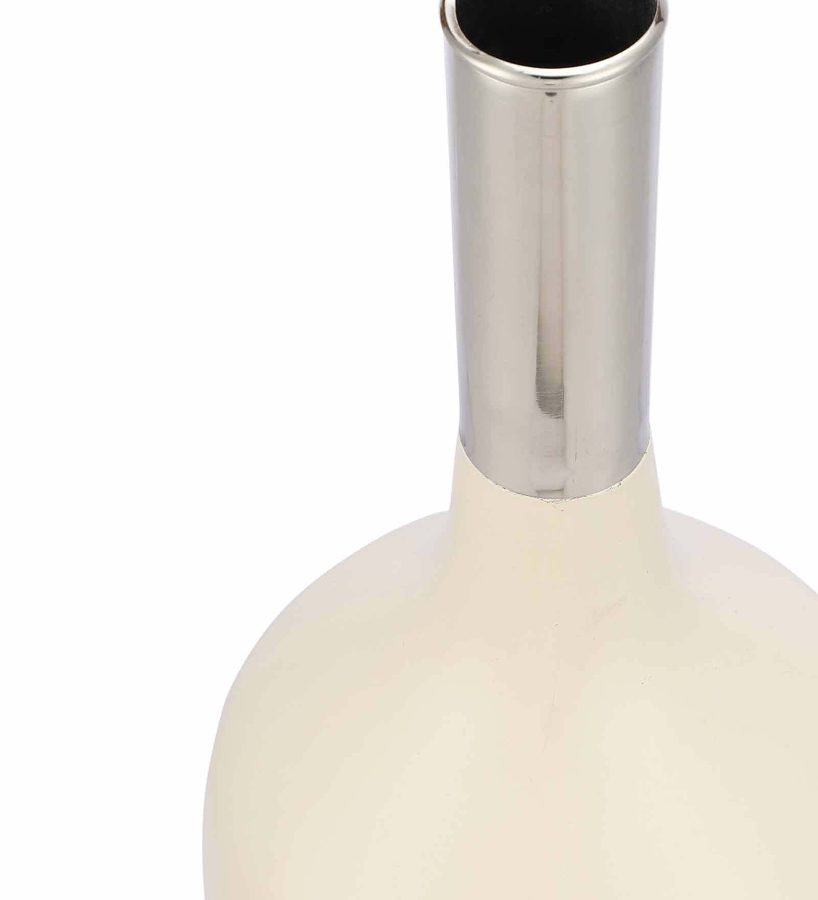 Deidra Fawn White Brass Table Vase,