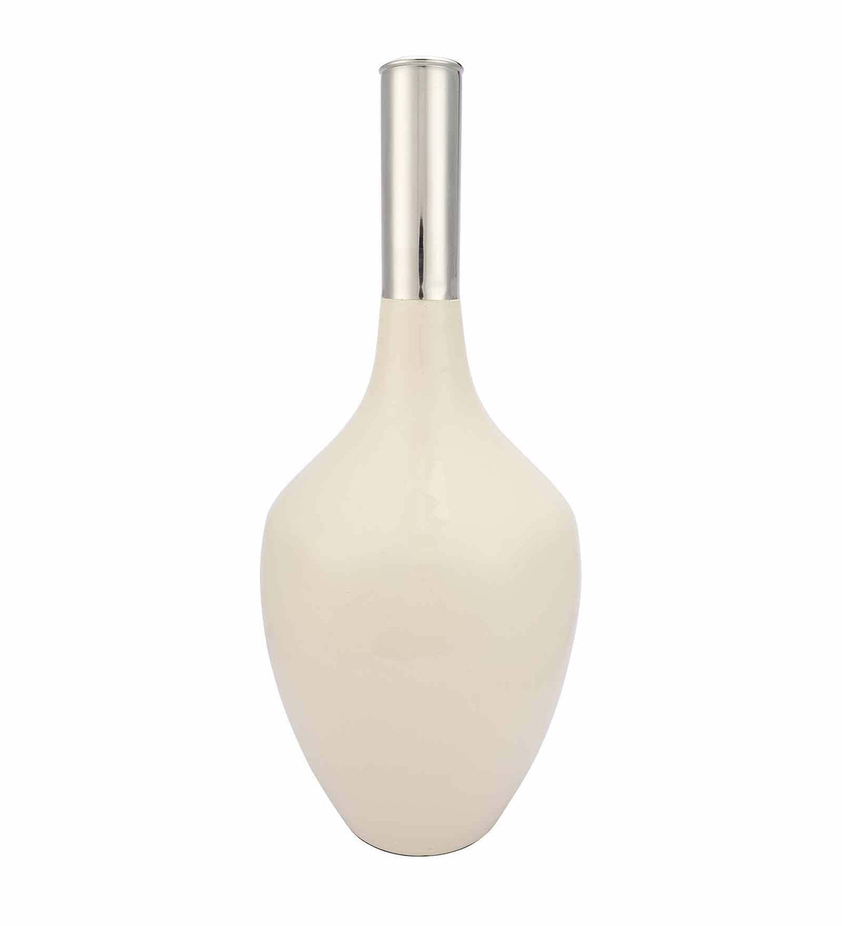 Deidra Fawn White Brass Table Vase, M.M.I. OVERSEAS