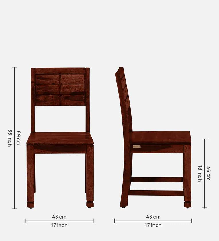 Sheesham Wood 6 Seater Dining Set In Honey Oak Finish With Bench - Ouch Cart