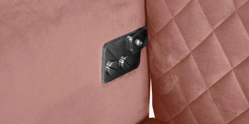 Velvet 3 Seater Sofa In Peach Colour - Ouch Cart