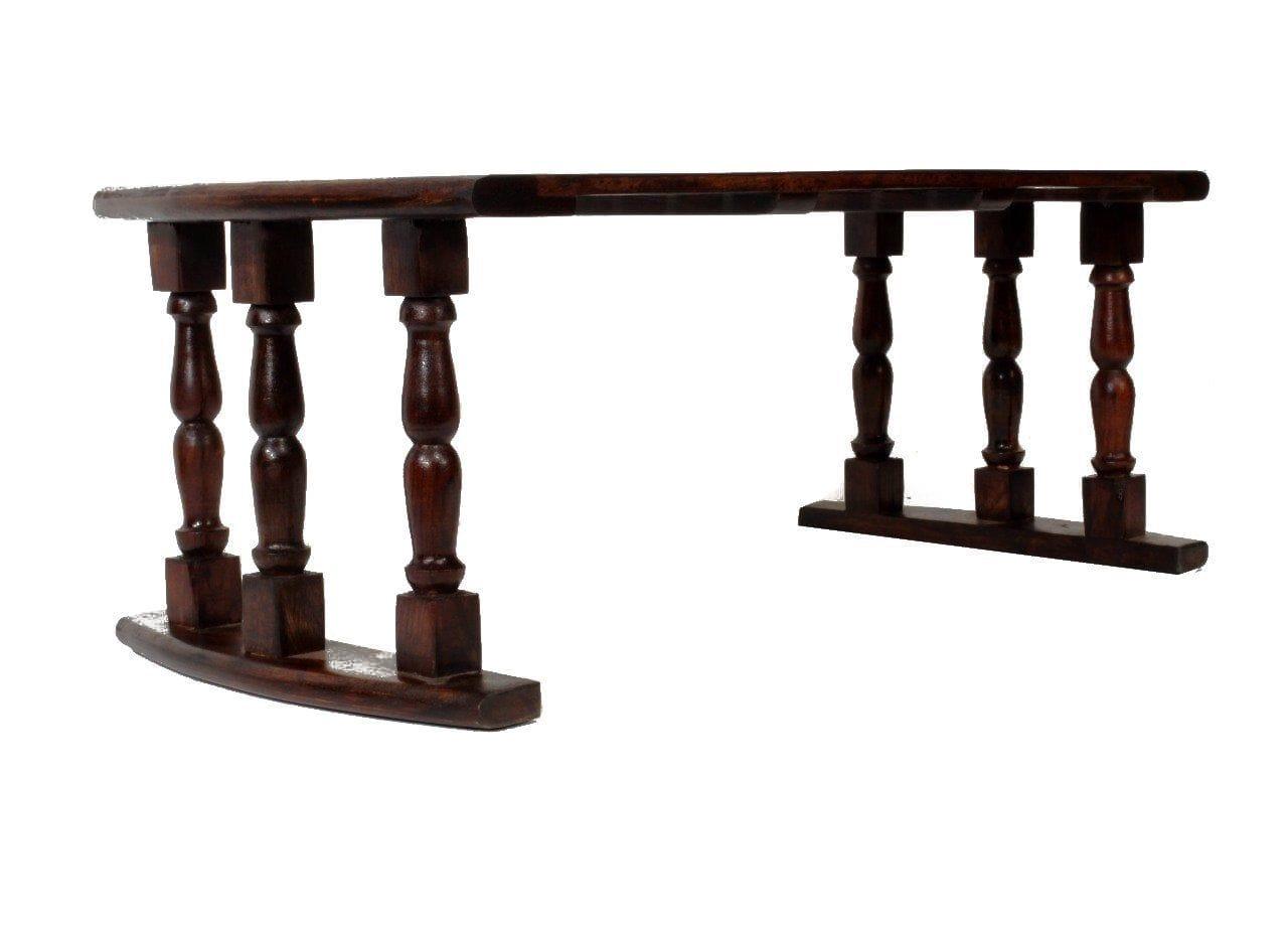 Sheesham Wood Breakfast Table | Laptop Table - Walnut Finish - Ouch Cart