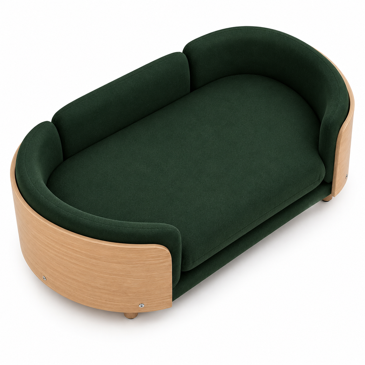 Modern Luxury Wooden Dog Sofa Bed with Soft Cushion | Premium Pet Couch for Medium & Large Dogs OUCH CART