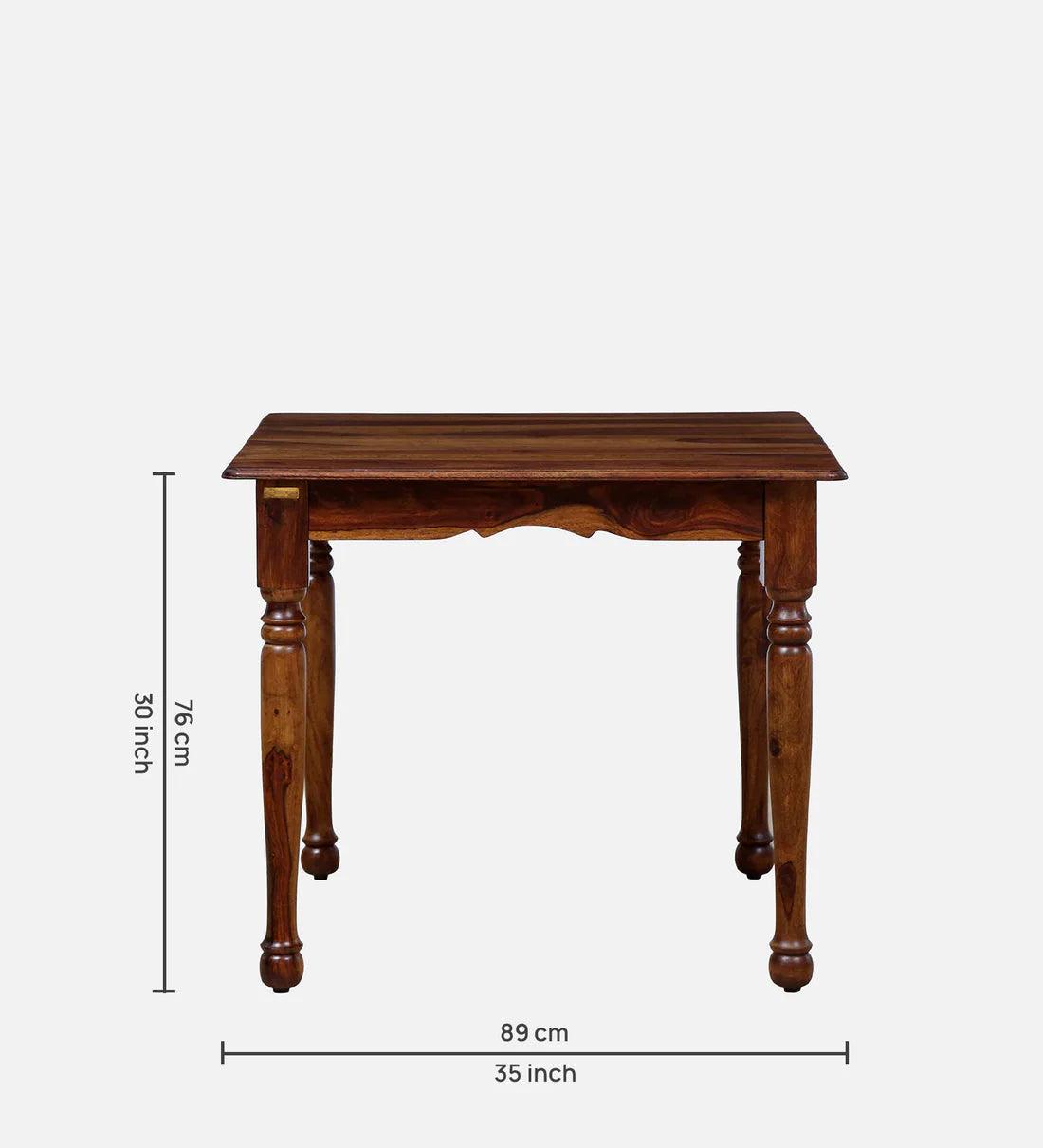 Sheesham Wood 4 Seater Dining Set In Provincial Teak Finish - Ouch Cart