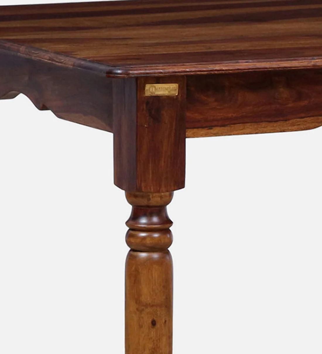 Sheesham Wood 4 Seater Dining Set In Provincial Teak Finish - Ouch Cart