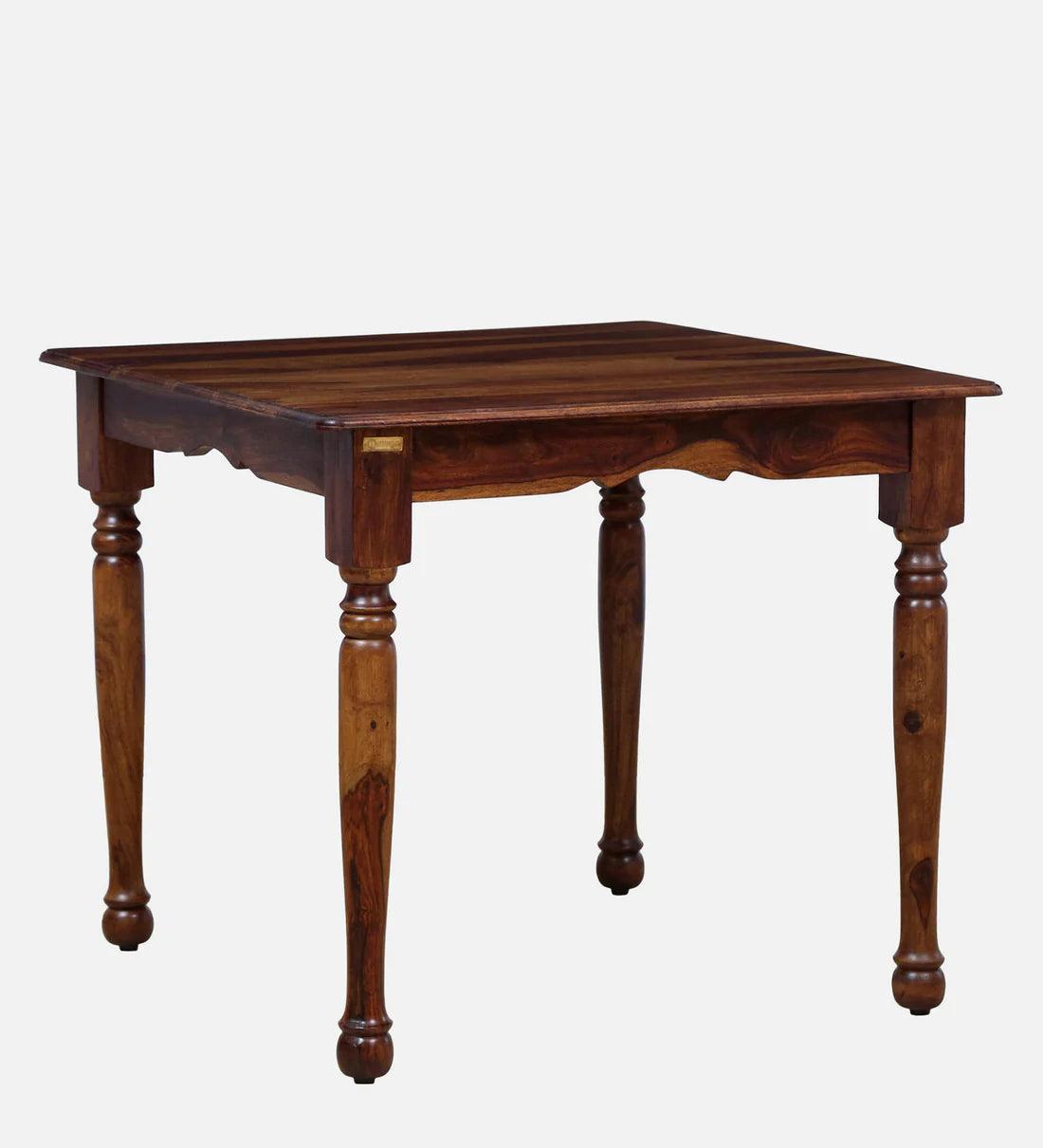 Sheesham Wood 4 Seater Dining Set In Provincial Teak Finish - Ouch Cart