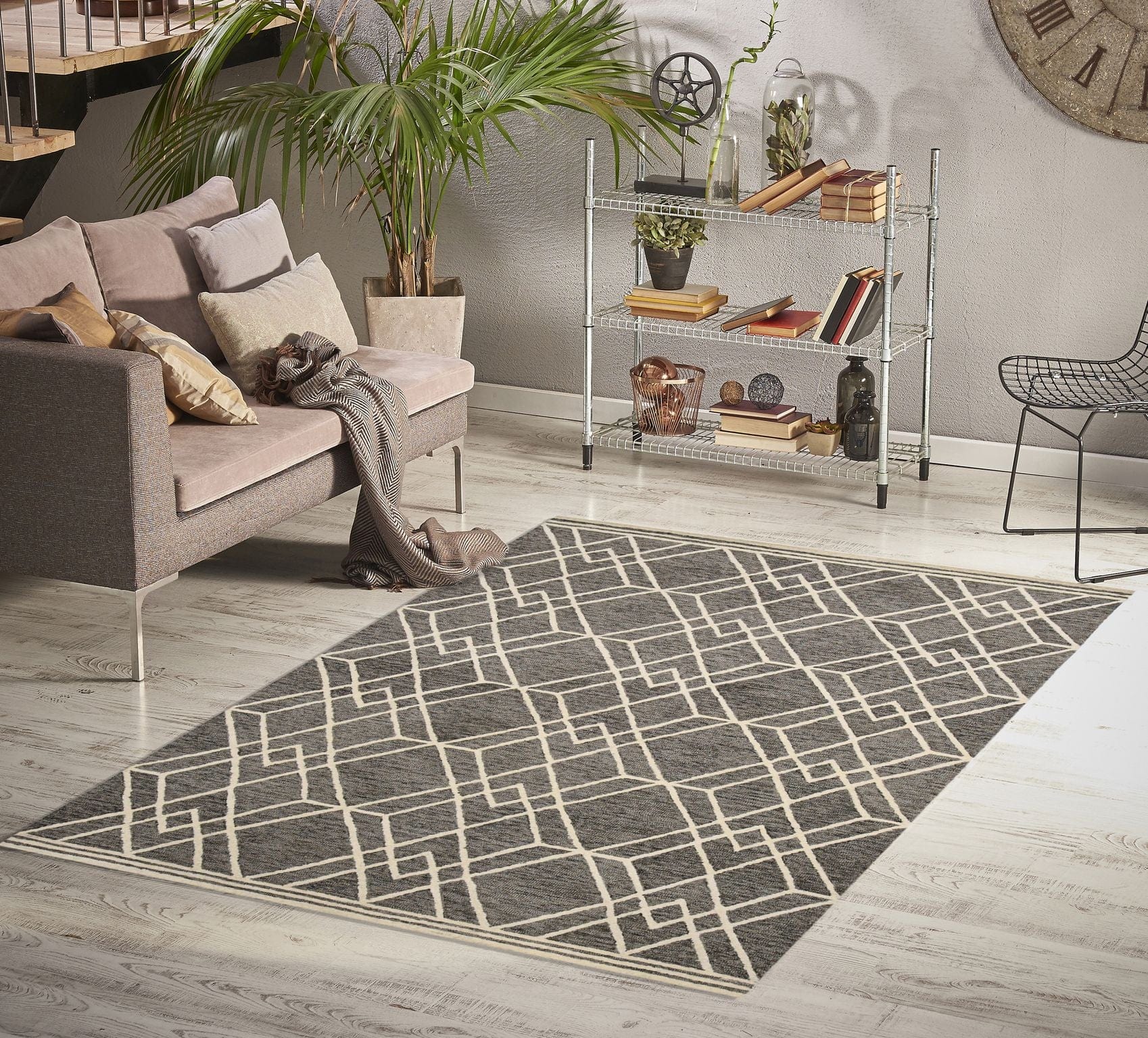 Khaki Wool Vista 4x6 Feet  Hand-Tufted Carpet - Rug