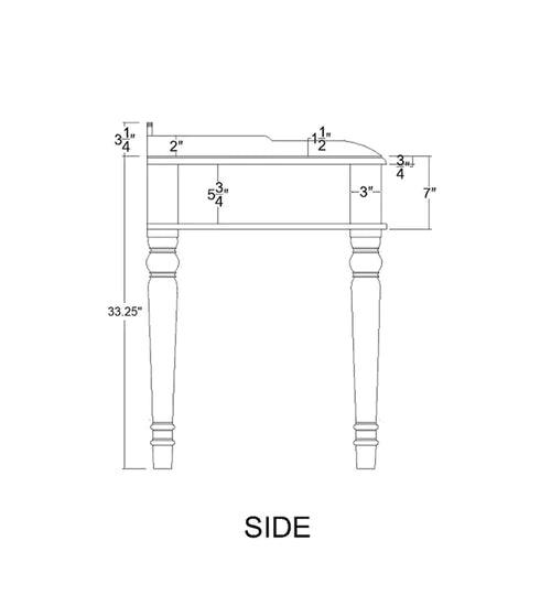 Lucia Evelyn Solid Wood Writing Table In Provincial Teak Finish - Ouch Cart