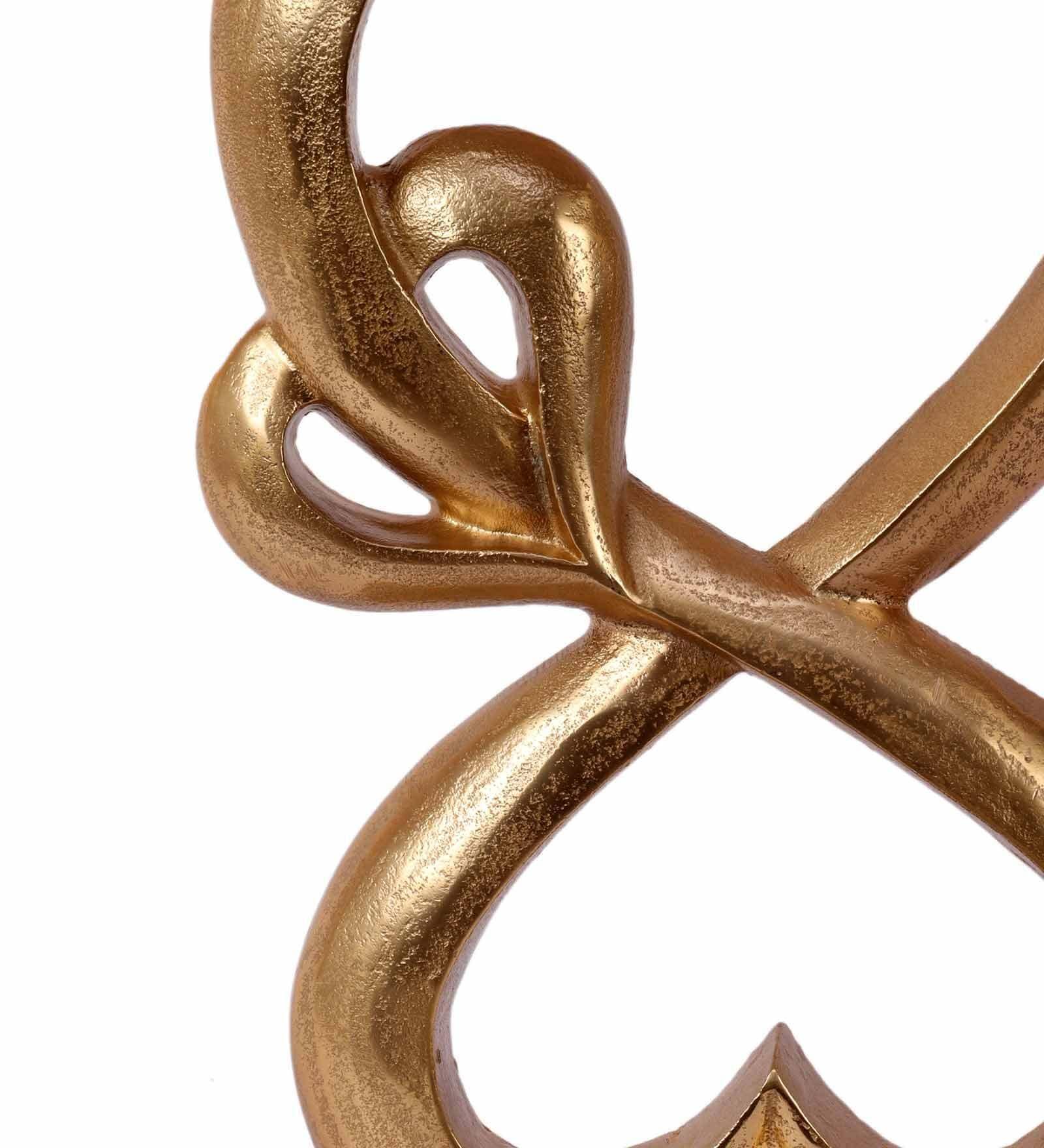 Family Heart Gold Raw Finish Large Sculpture, - Ouch Cart