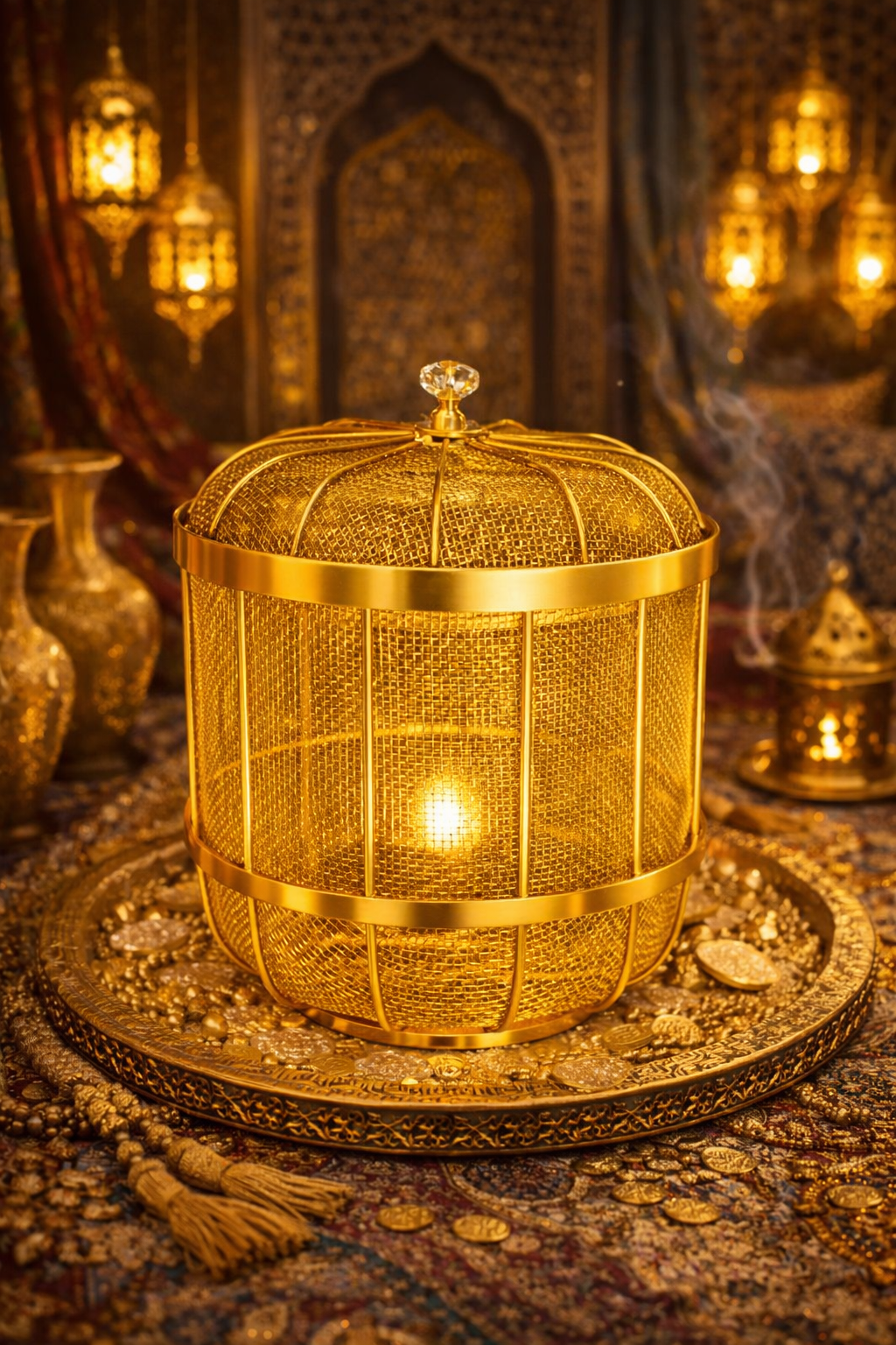 Luxury Metal Fruit Basket (Golden) | Fruit Basket Hotel Restaurant Kitchen. National Handicraft Town
