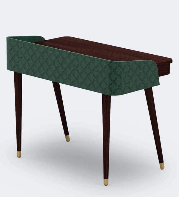 Hannah Affair Study Table in Dark Walnut Finish - Ouch Cart