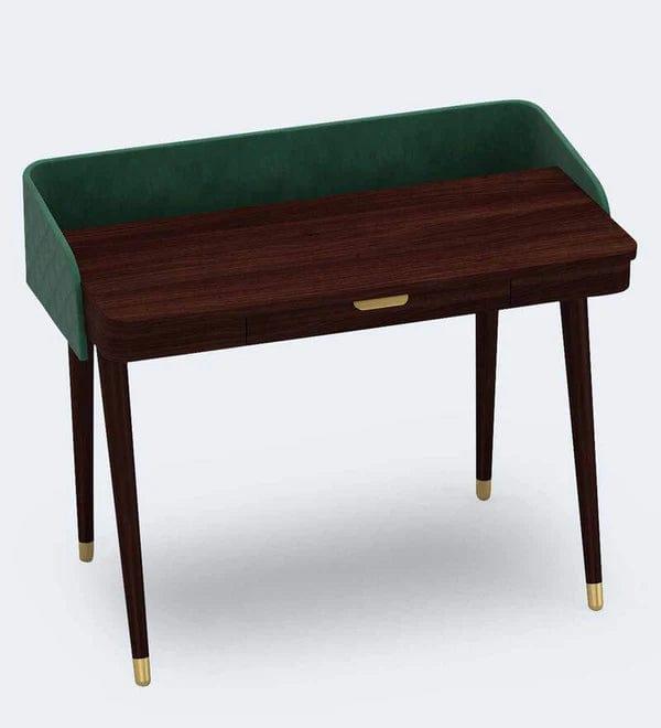 Hannah Affair Study Table in Dark Walnut Finish - Ouch Cart