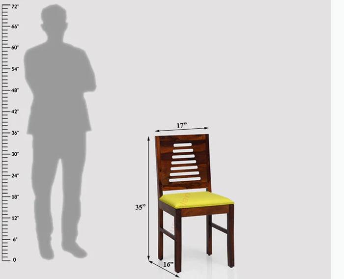 Liwei Sheesham Wood 6 Seater Dining Table Set with 6 Chair for Dining Room - Ouch Cart