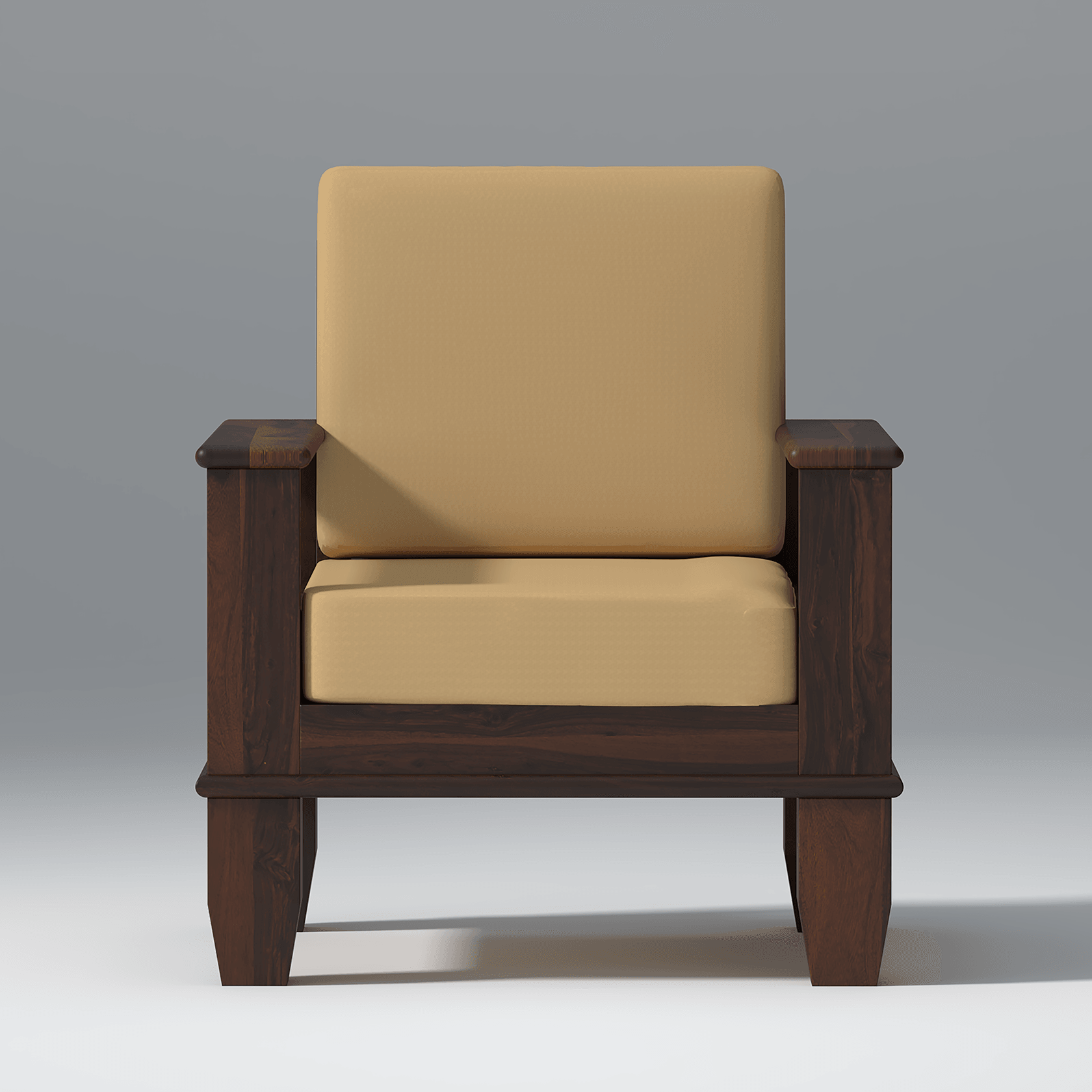 Fugleg Nest Sheesham Walnut Sofa In Dark Walnut Color - Ouch Cart