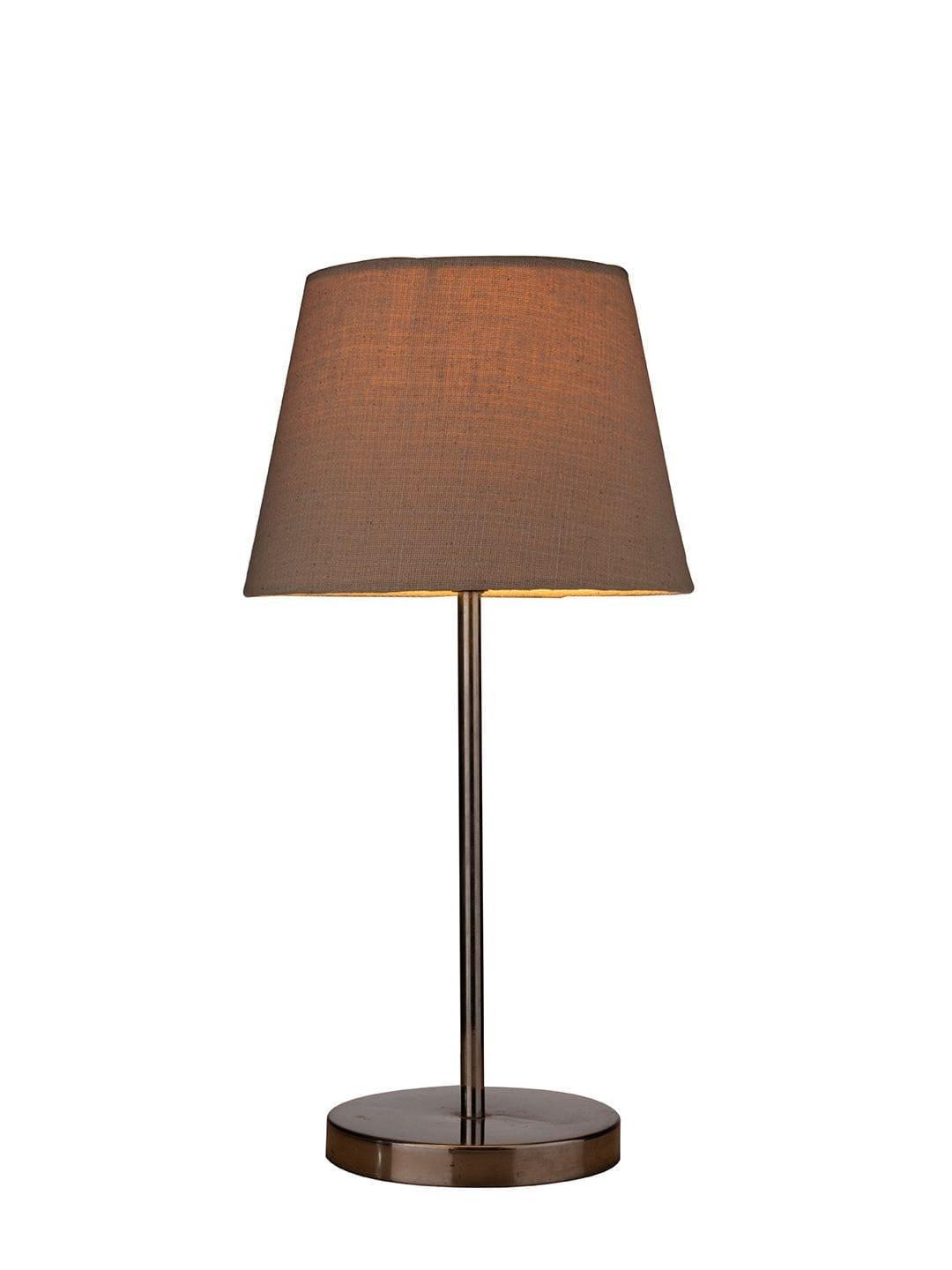 Metal Chrome Finish Lamp with Smare Taper White Shade - Ouch Cart