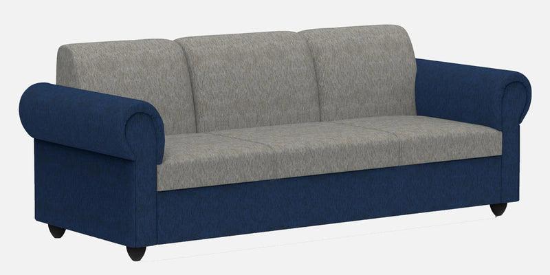 Fabric 3 Seater Sofa In Blue & Light Grey Finish - Ouch Cart