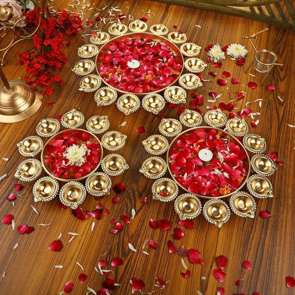 ASTOUNDING DIYA URLI SET OF 3. - Ouch Cart