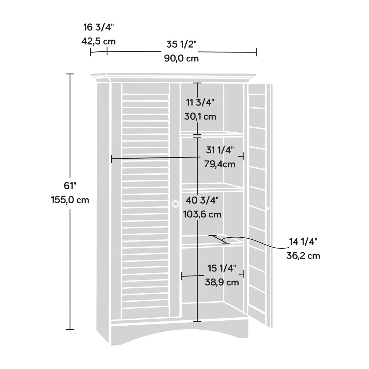Bredevoort Armoire – Elegant Solid Wood Wardrobe with Spacious Storage OUCH CART
