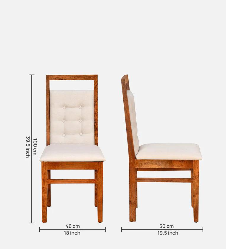 Solid Wood 4 Seater Dining Set In Honey Finish With Bench - Ouch Cart