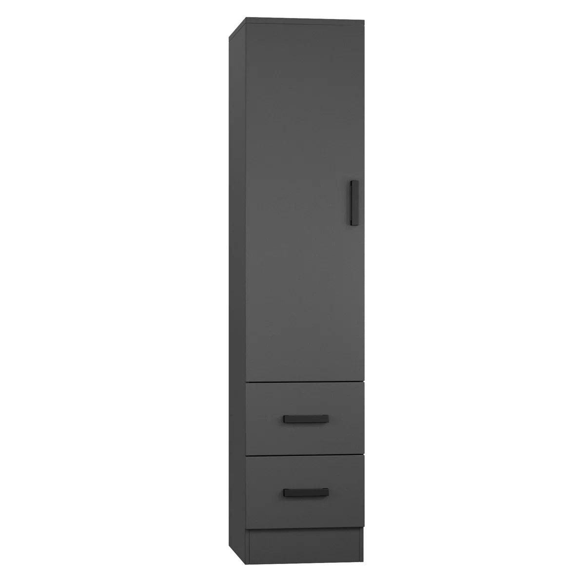 Wardrobe Armoire Closet 2 Drawers Solid Wood Reversible Door for Bedroom